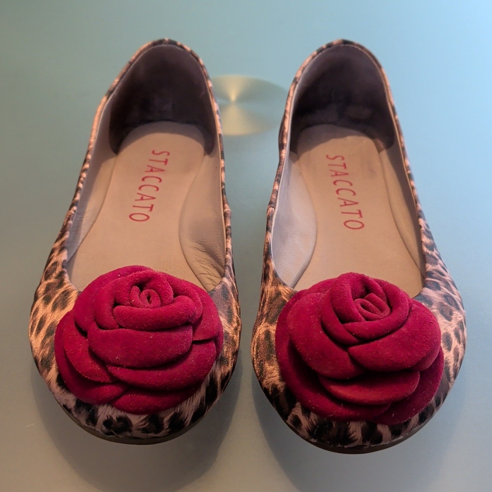 ANTHROPOLOGIE| Staccato Leopard Ballet Flats - Sz 7 - Picture 4 of 11